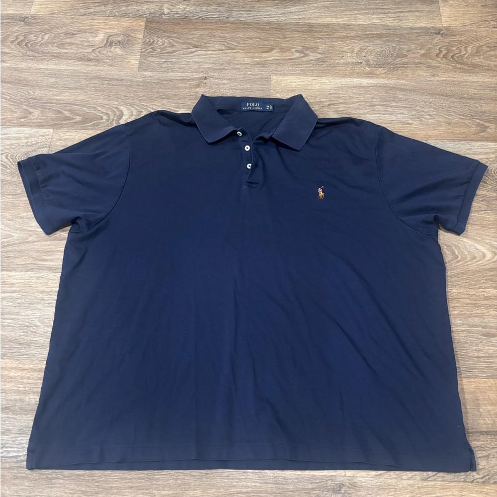 Polo Ralph Lauren Navy Blue Cotton Polo Shirt Men’s 3XB Big & Tall Classic Pony